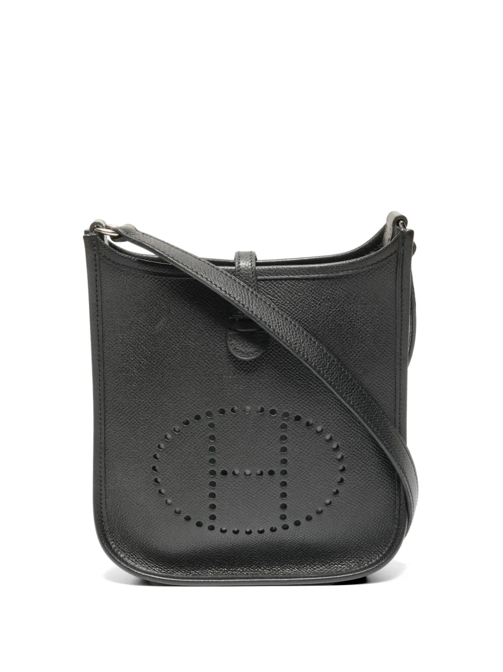 Hermès Pre-Owned 2005 TPM Evelyn perforated leather cross body bag - Nero