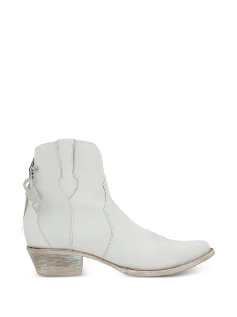Comme Des Garçons x Mexicana logo-charm pebbled leather ankle boots