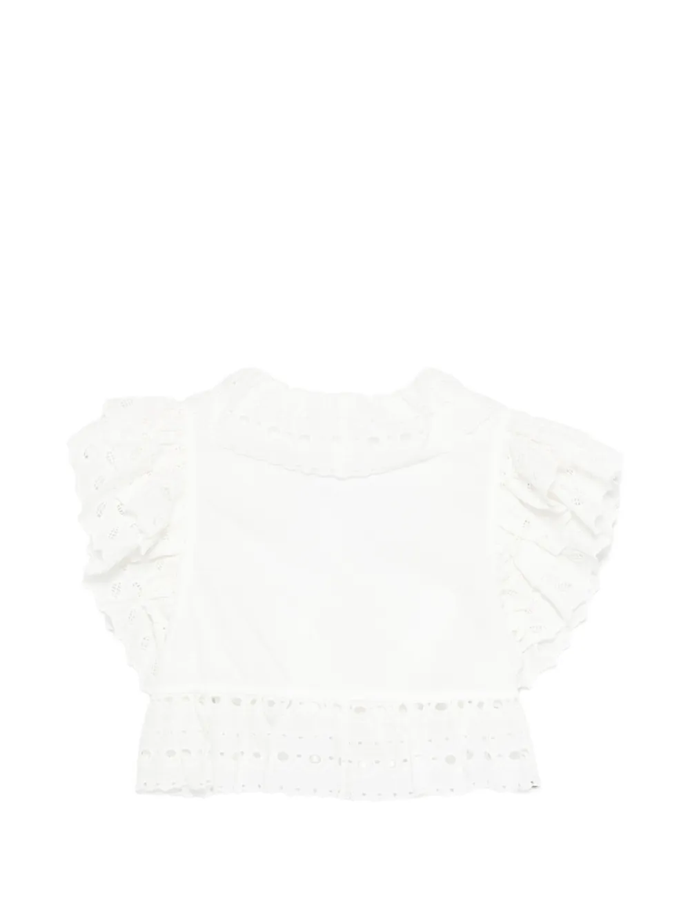  Louise Misha Ruffled Eyelet Top - White 
