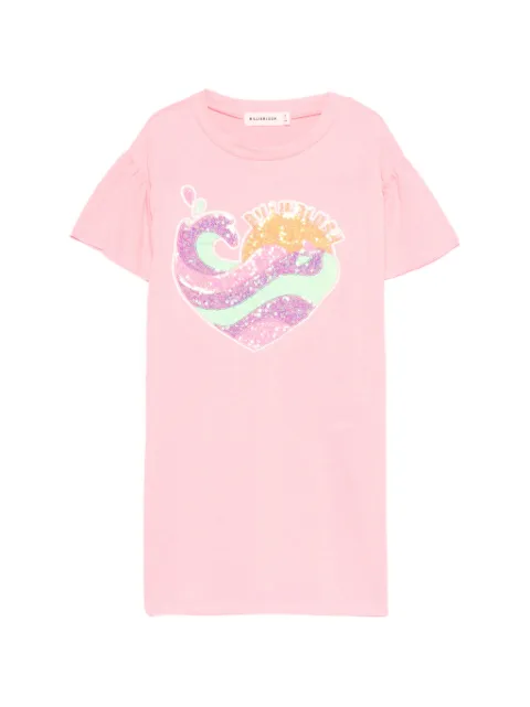 Billieblush ruffled heart-motif dress