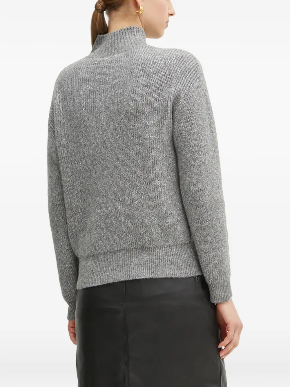 Morgan Mstori heart-button sweater Grijs