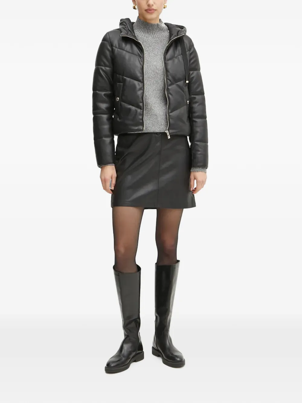 Morgan Mstori heart-button sweater Grijs