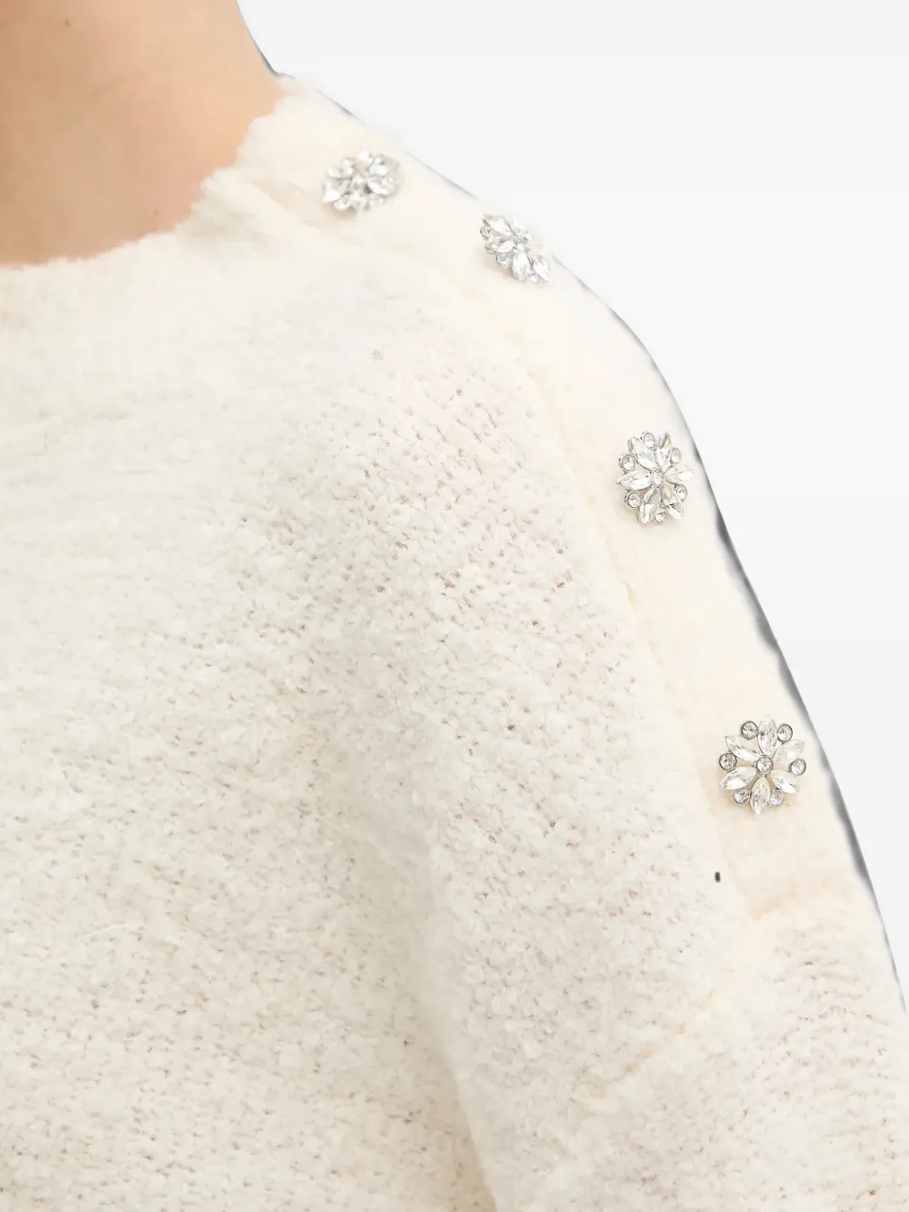 Morgan Button-detail Sweater In Neutrals