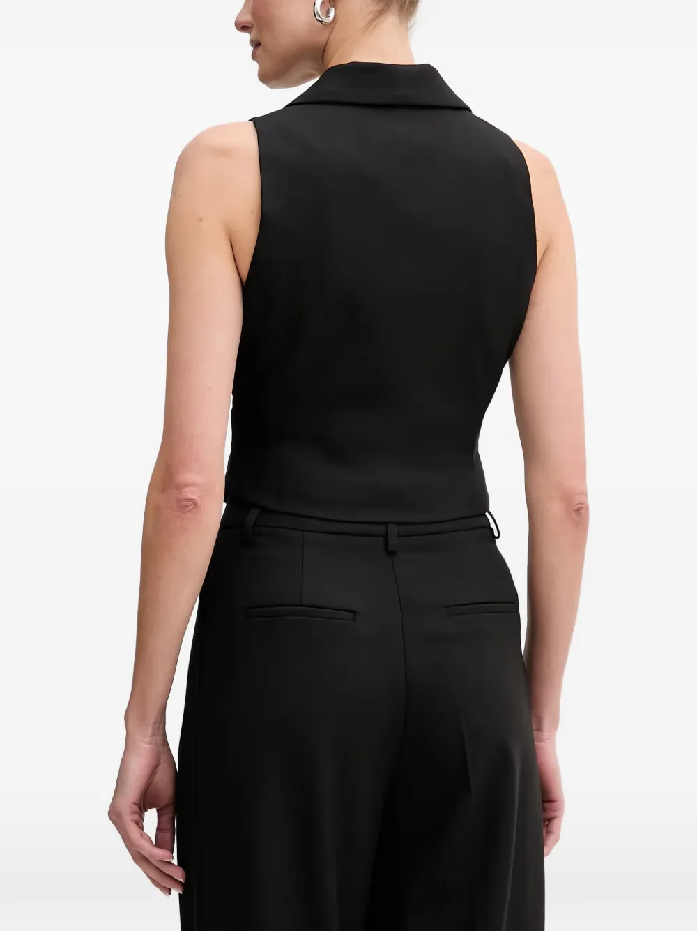 Morgan Mouwloos gilet met knopen Zwart