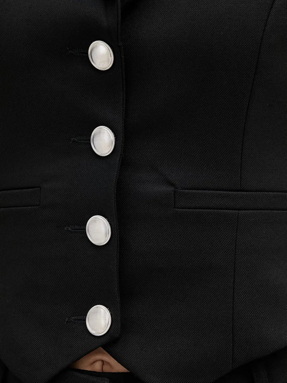 Morgan Mouwloos gilet met knopen Zwart