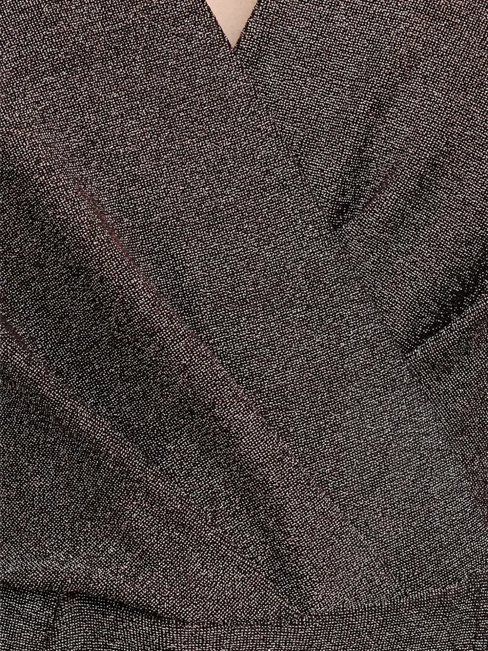 Morgan Rnino mini-jurk met metallic-effect en wikkel-stijl Bruin