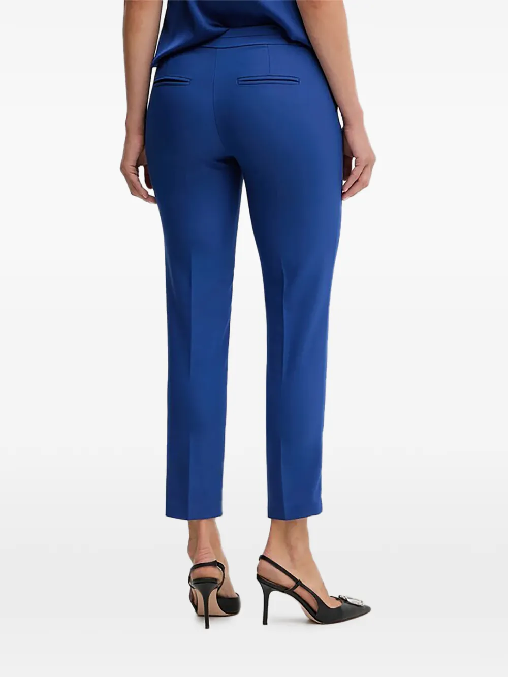 Morgan Broek met rits aan de zijkant Blauw