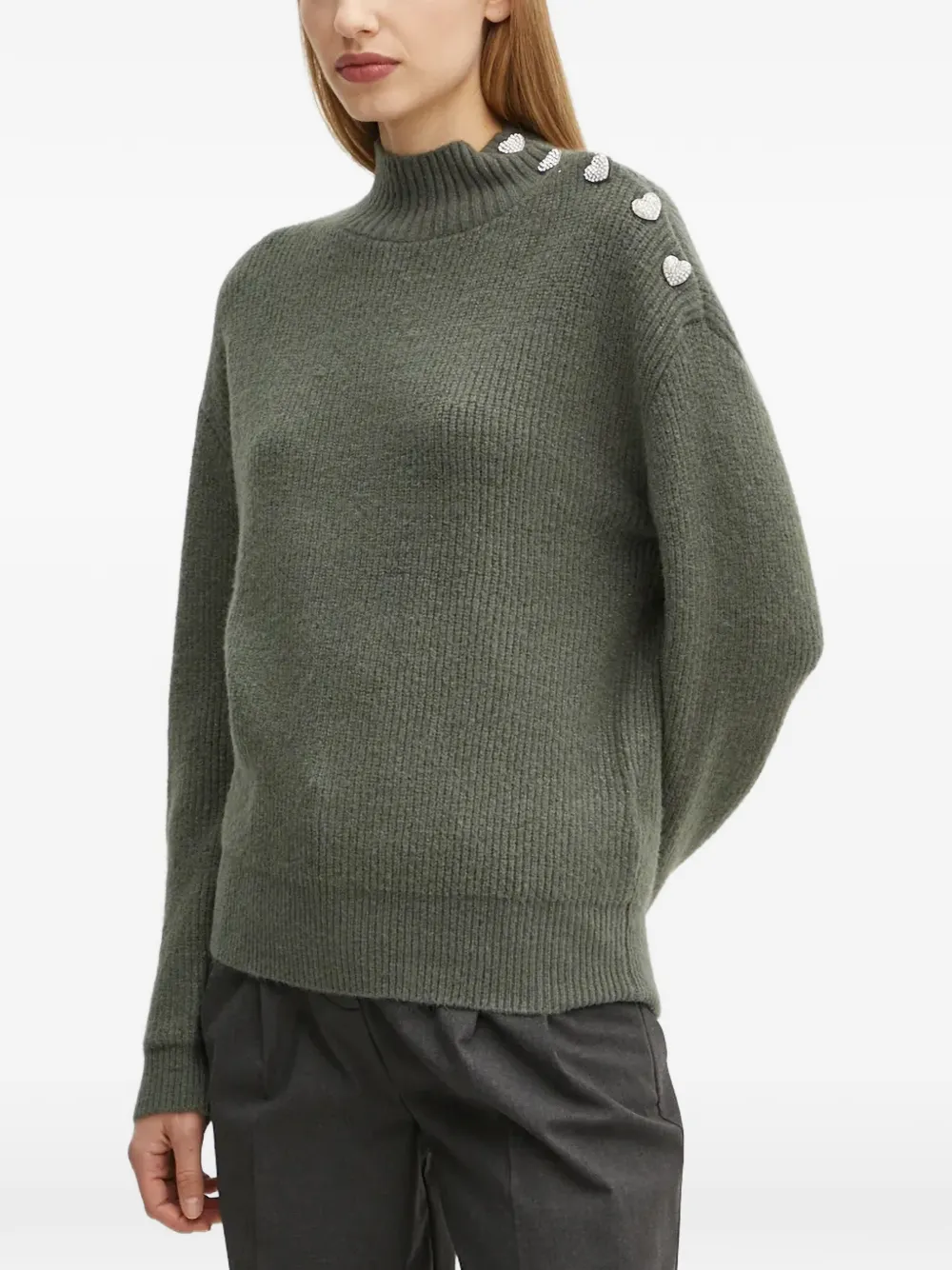 Morgan Mstori heart-embellished sweater