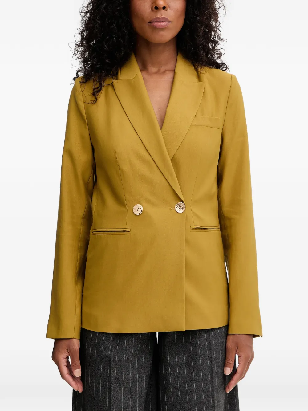Morgan double-breasted button-fastening blazer - Giallo