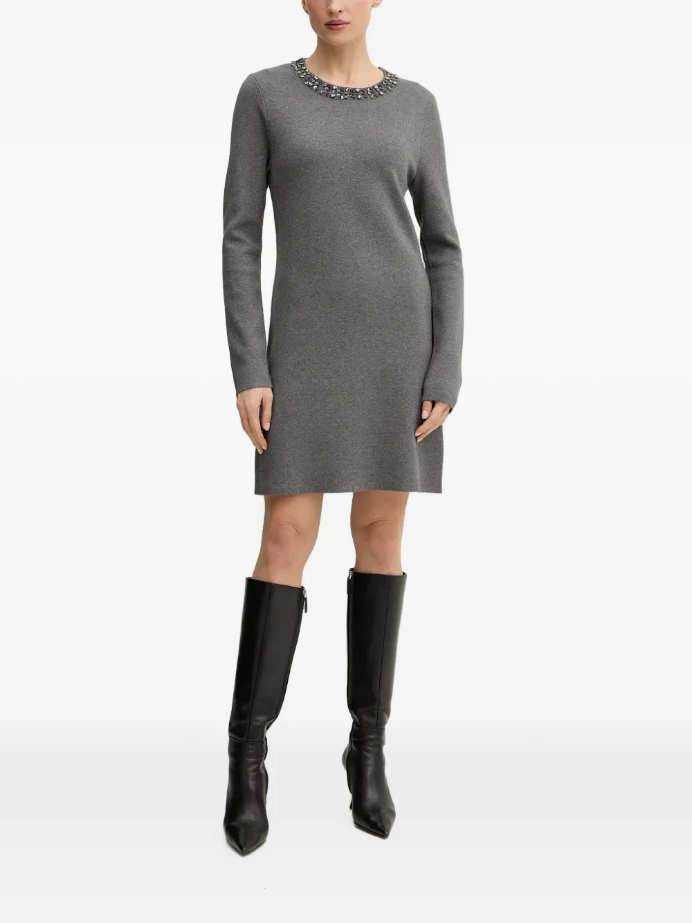 Morgan Rmcho embellished mini dress Grijs