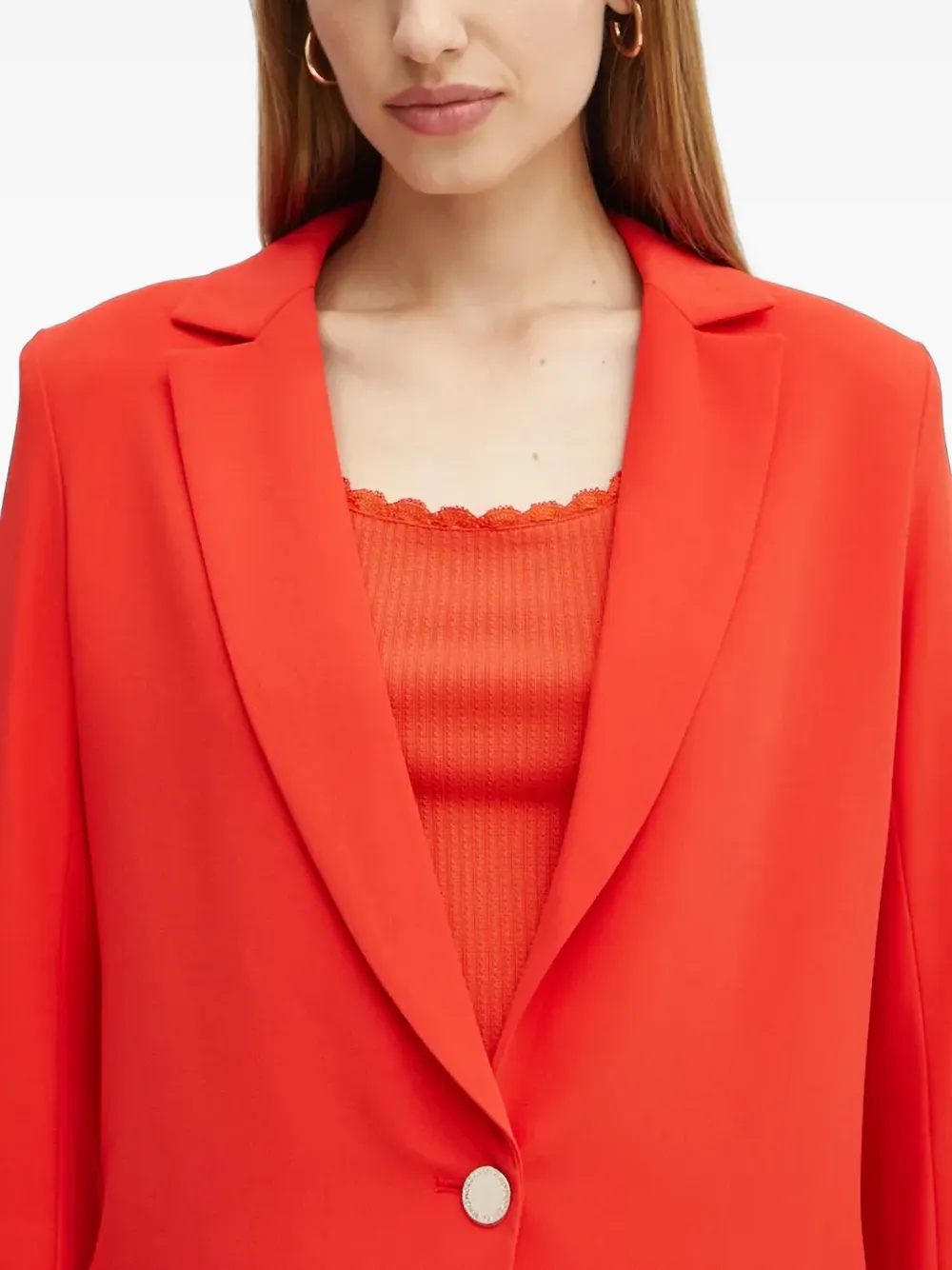 Morgan Blazer met enkele rij knopen Rood