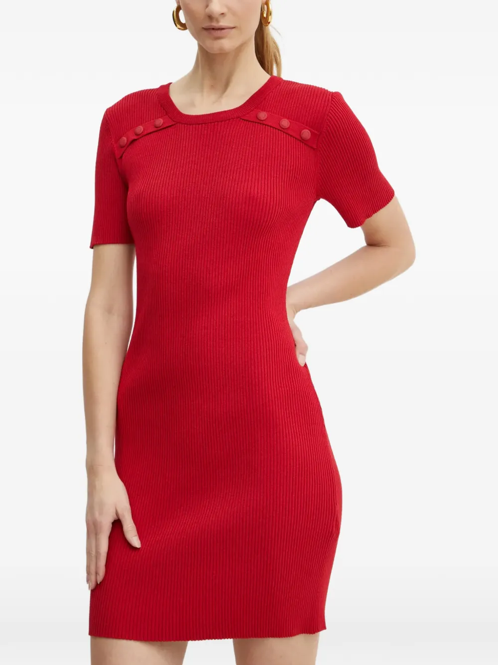 Morgan button-detail mini dress