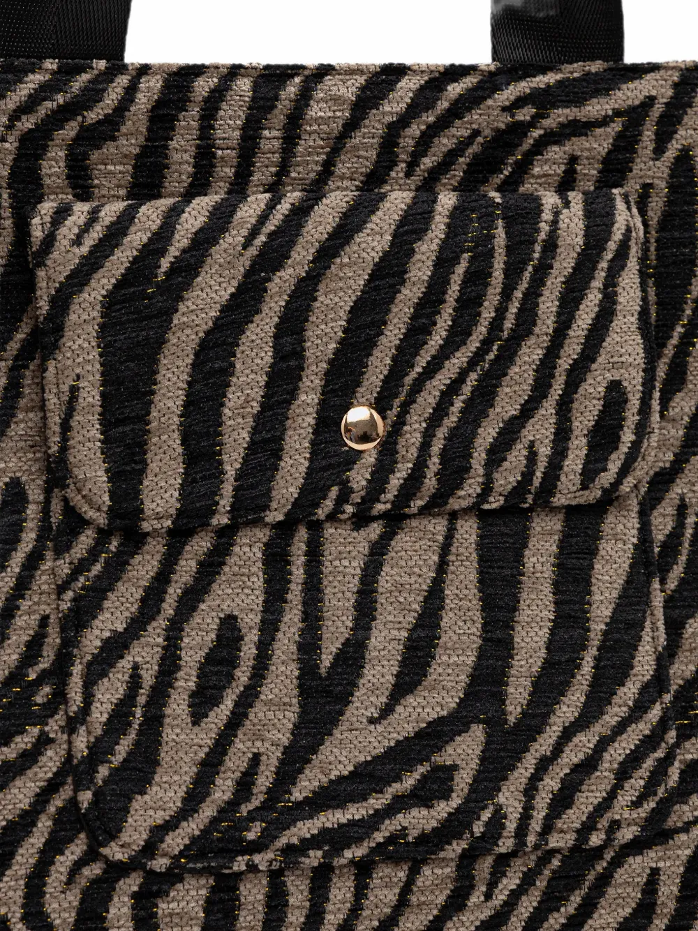 Morgan Shopper met zebraprint Zwart