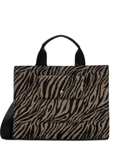 Morgan zebra-print tote bag