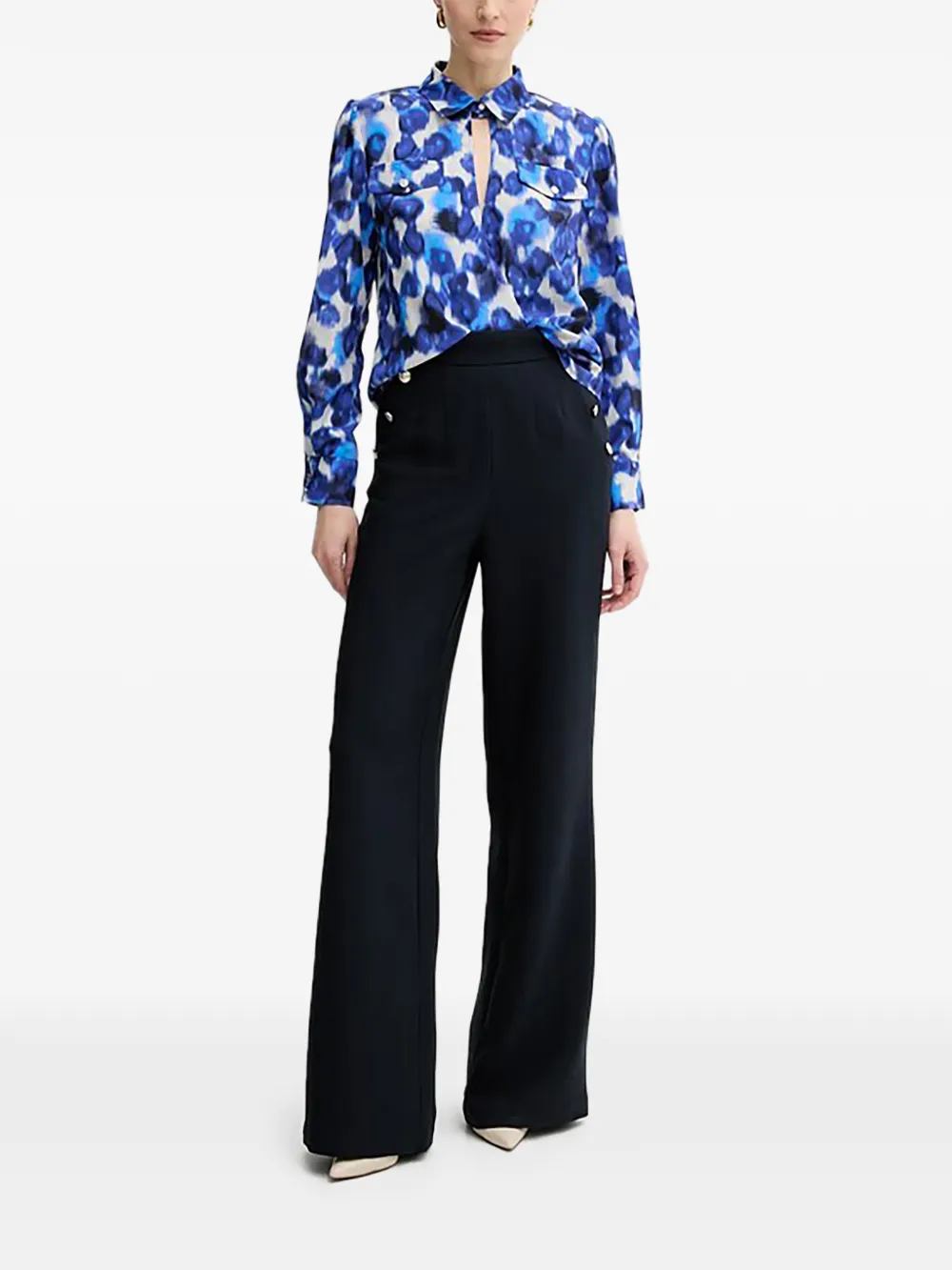 Morgan Blouse met bloemenprint Blauw