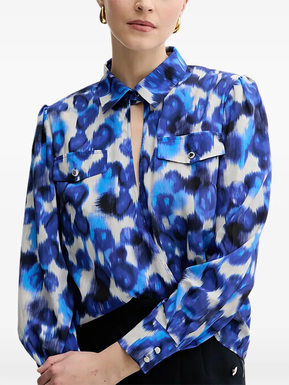 Morgan Blouse met bloemenprint Blauw