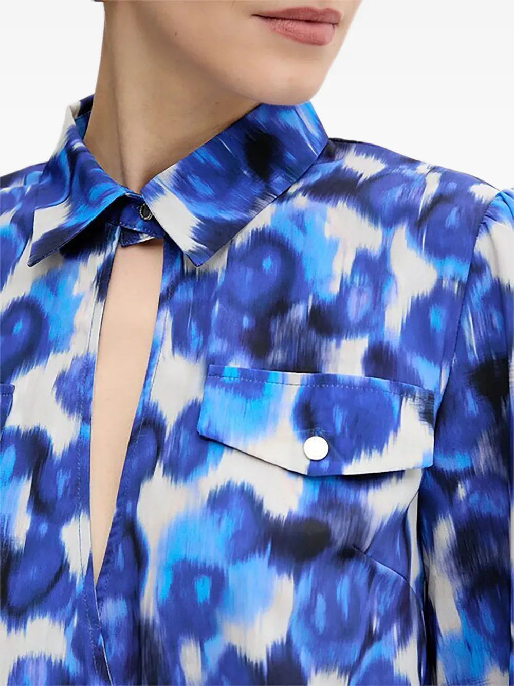Morgan Blouse met bloemenprint Blauw