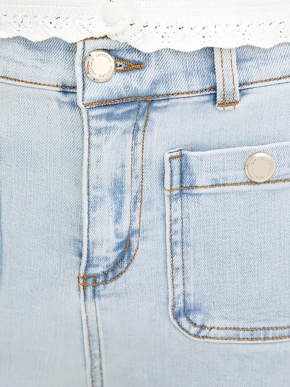 Morgan Jeans met knoopsluiting en vijf zakken Blauw