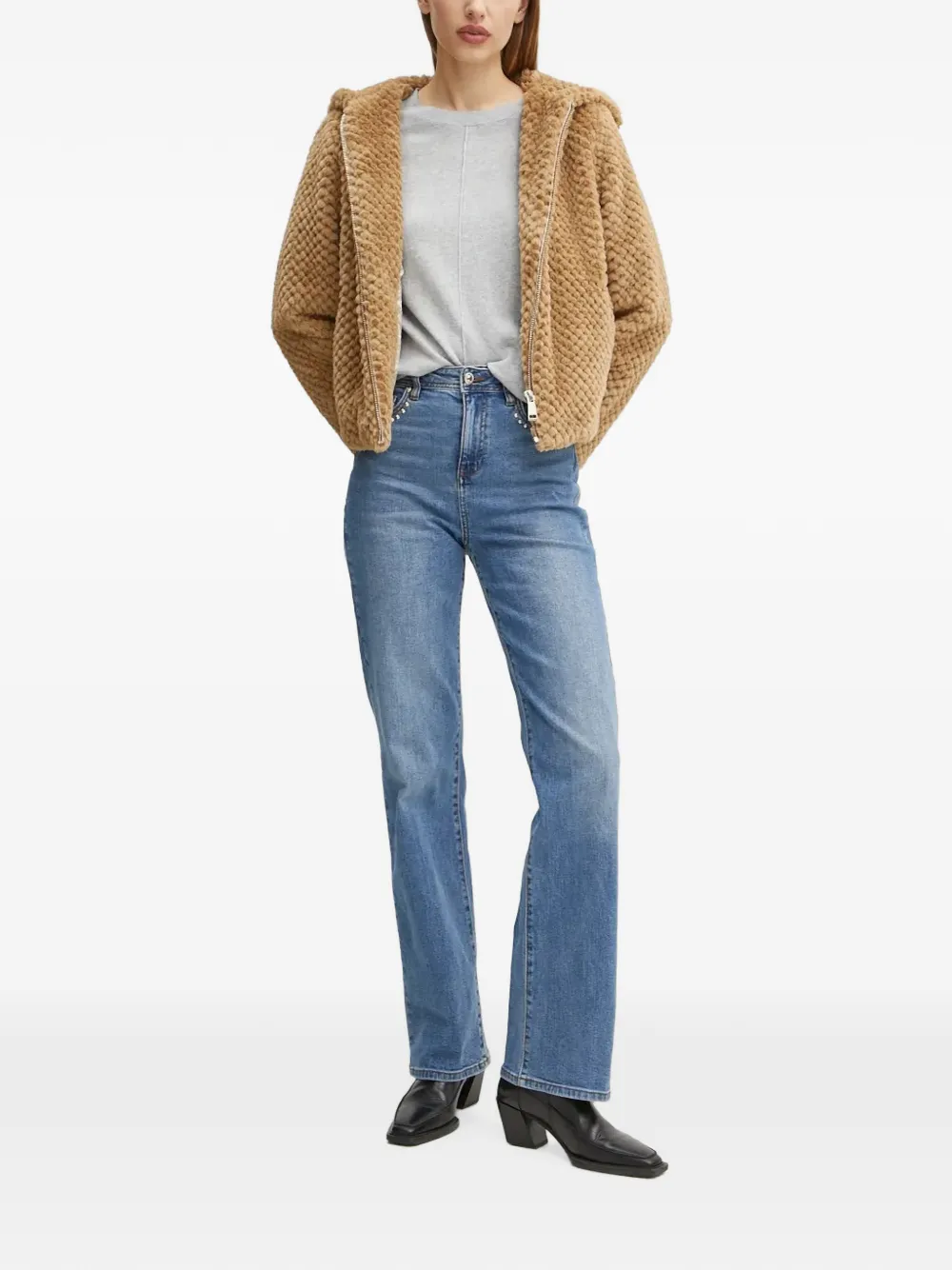 Morgan Jeans verfraaid met studs Blauw