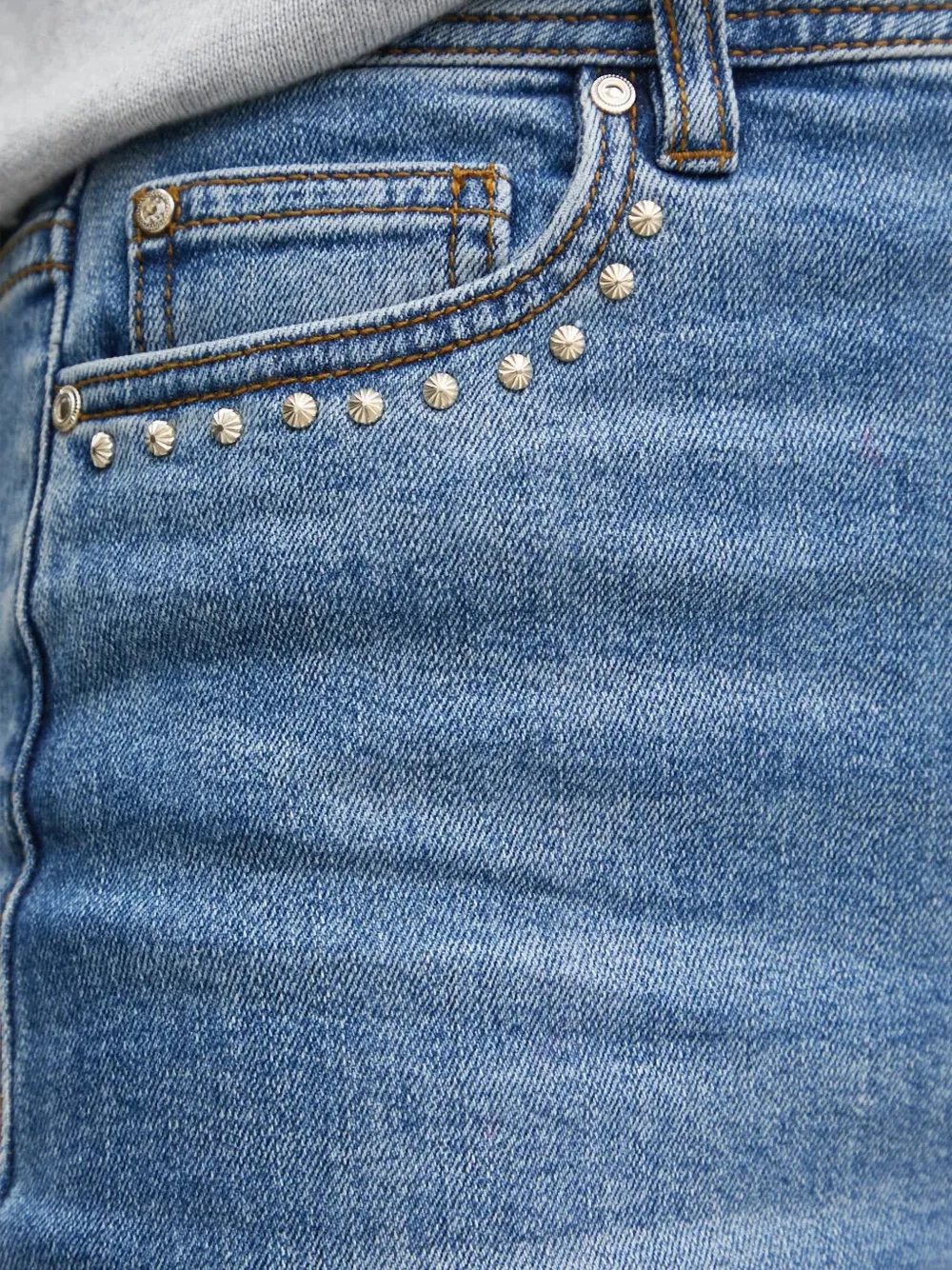 Morgan Jeans verfraaid met studs Blauw