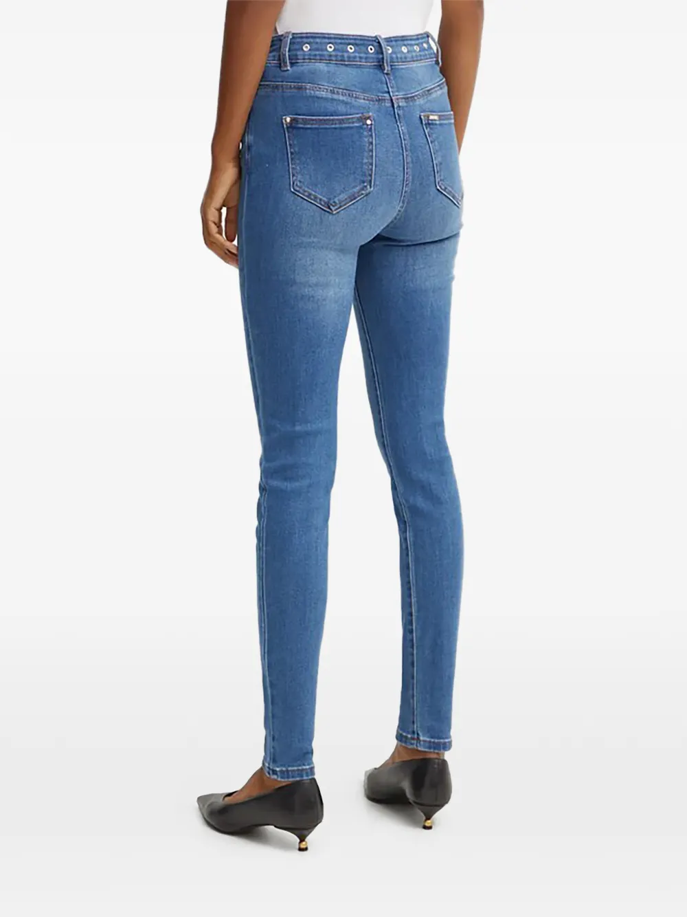Morgan Jeans met ringlets Blauw