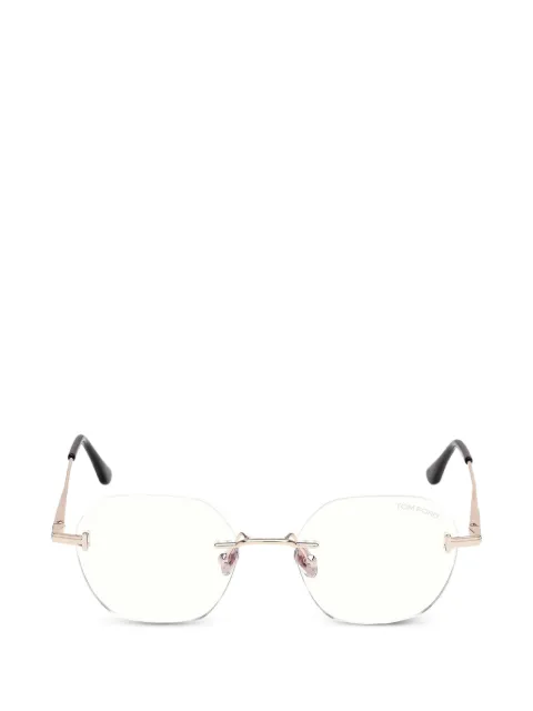 TOM FORD Eyewear rimless geometric-frame glasses