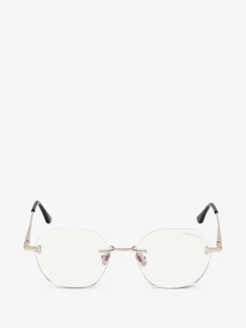TOM FORD Eyewear rimless geometric-frame glasses