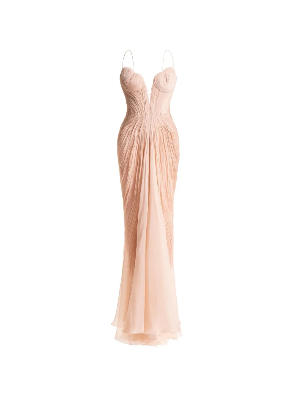 Maria Lucia Hohan Cecilia heart neckline draped dress - Toni neutri