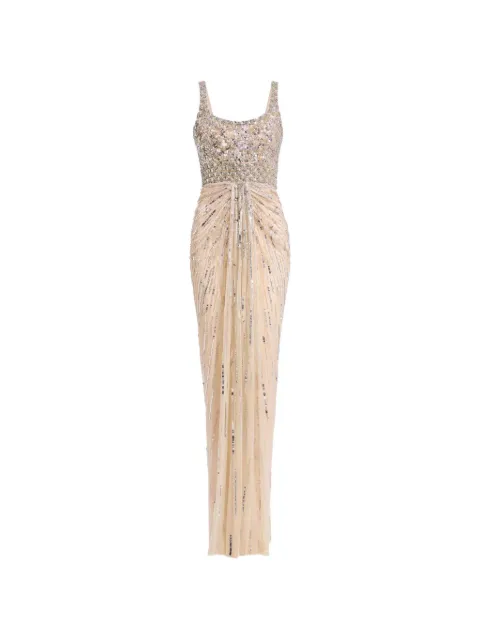 Jenny Packham sequin crystal embroidered dress