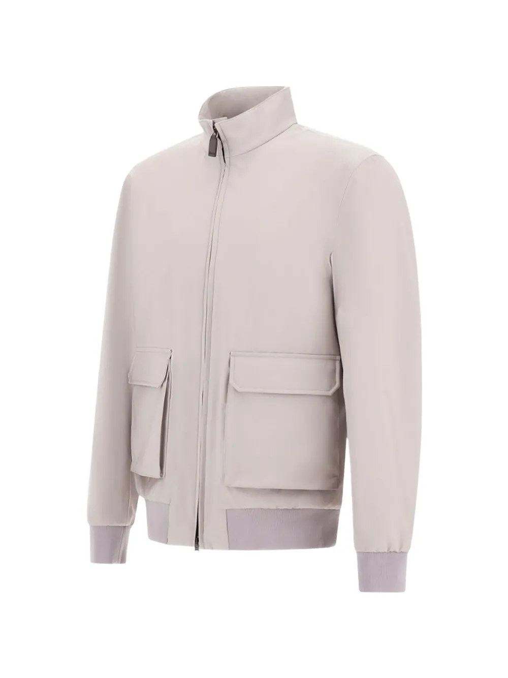 Herno Wollen bomberjack met rits Beige