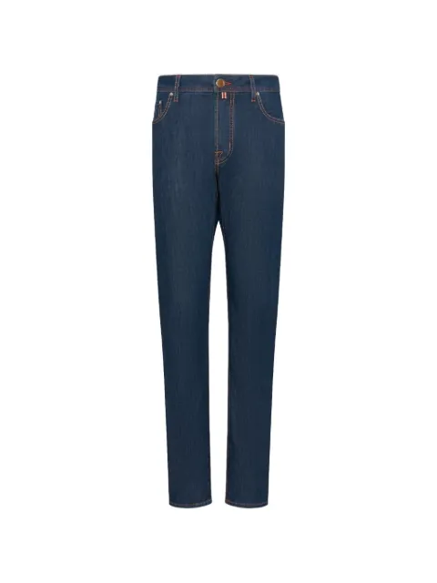 Jacob Cohën logo-patch contrast-stitch jeans