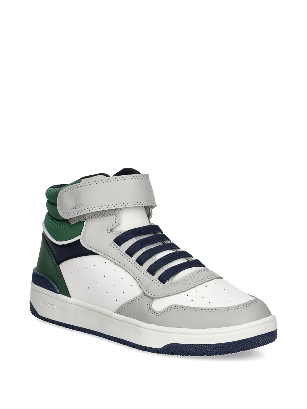 Geox Kids Washiba high top strap sneakers Wit