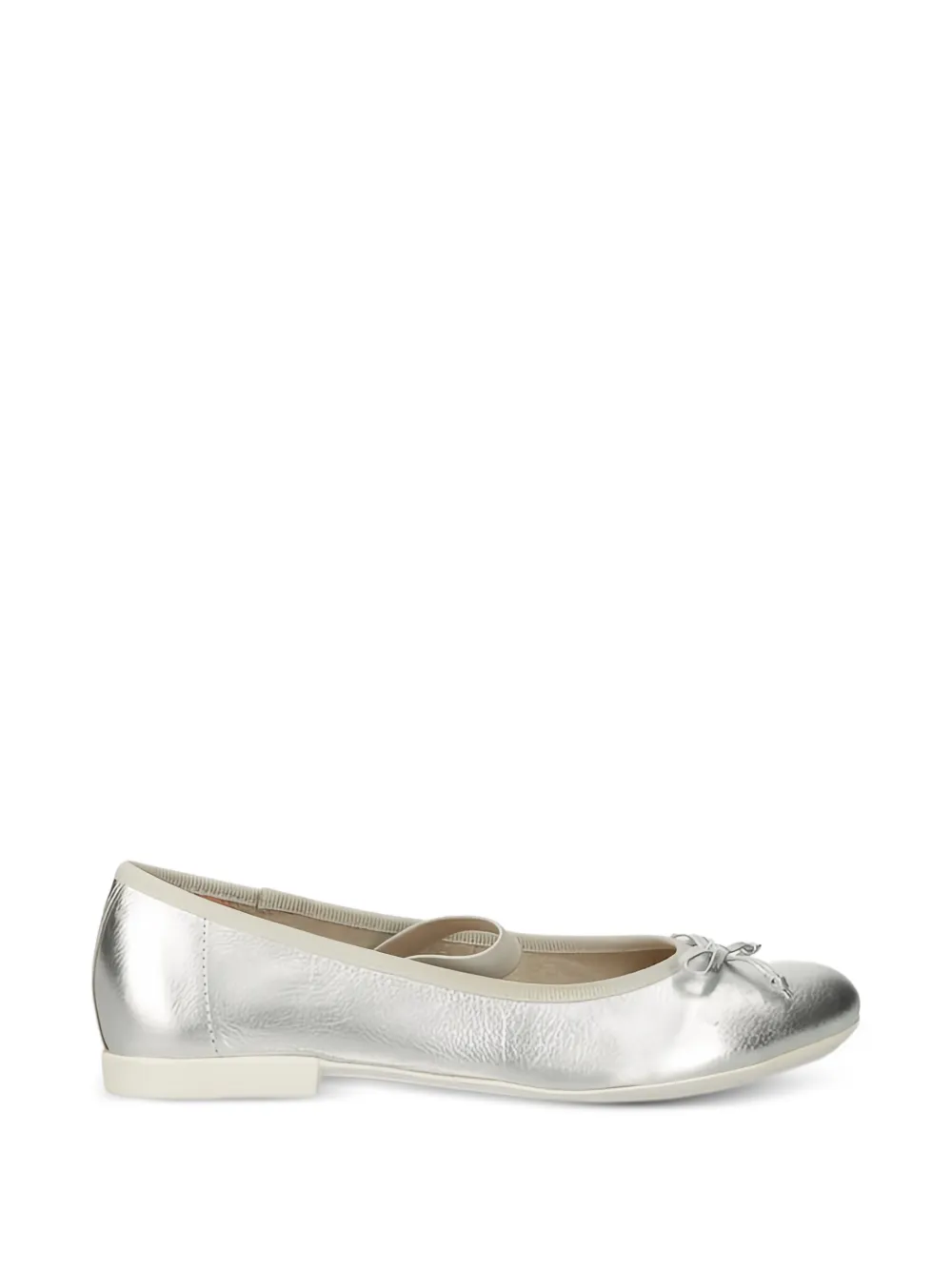 Geox Kids Ballerina's met strik en bandje Zilver