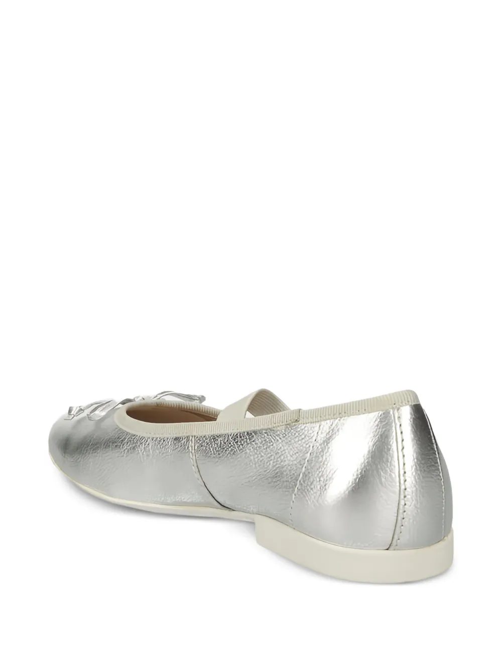 Geox Kids Ballerina's met strik en bandje Zilver