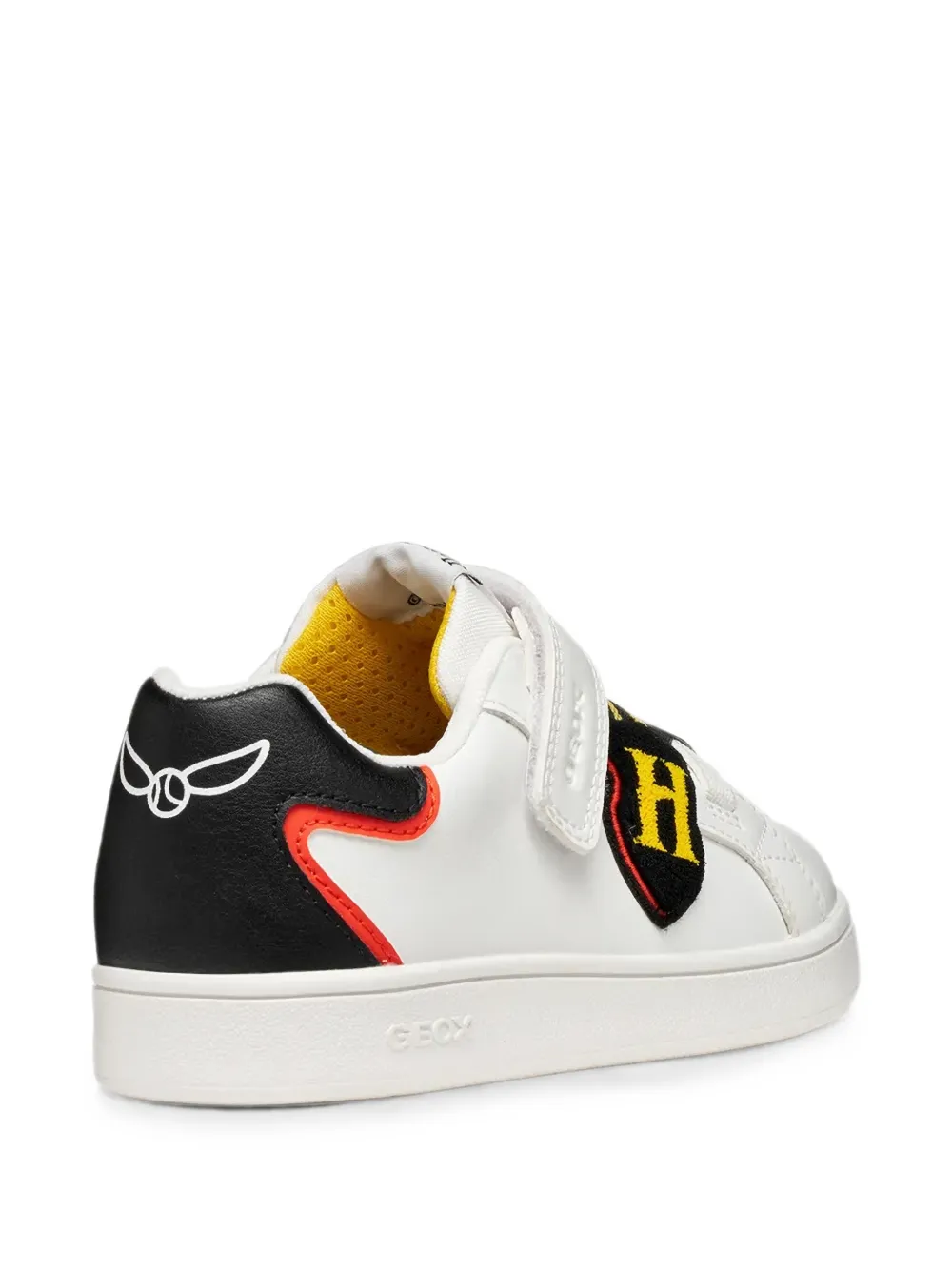 Geox Kids Eclyper sneakers met klittenband en logo-patch Wit