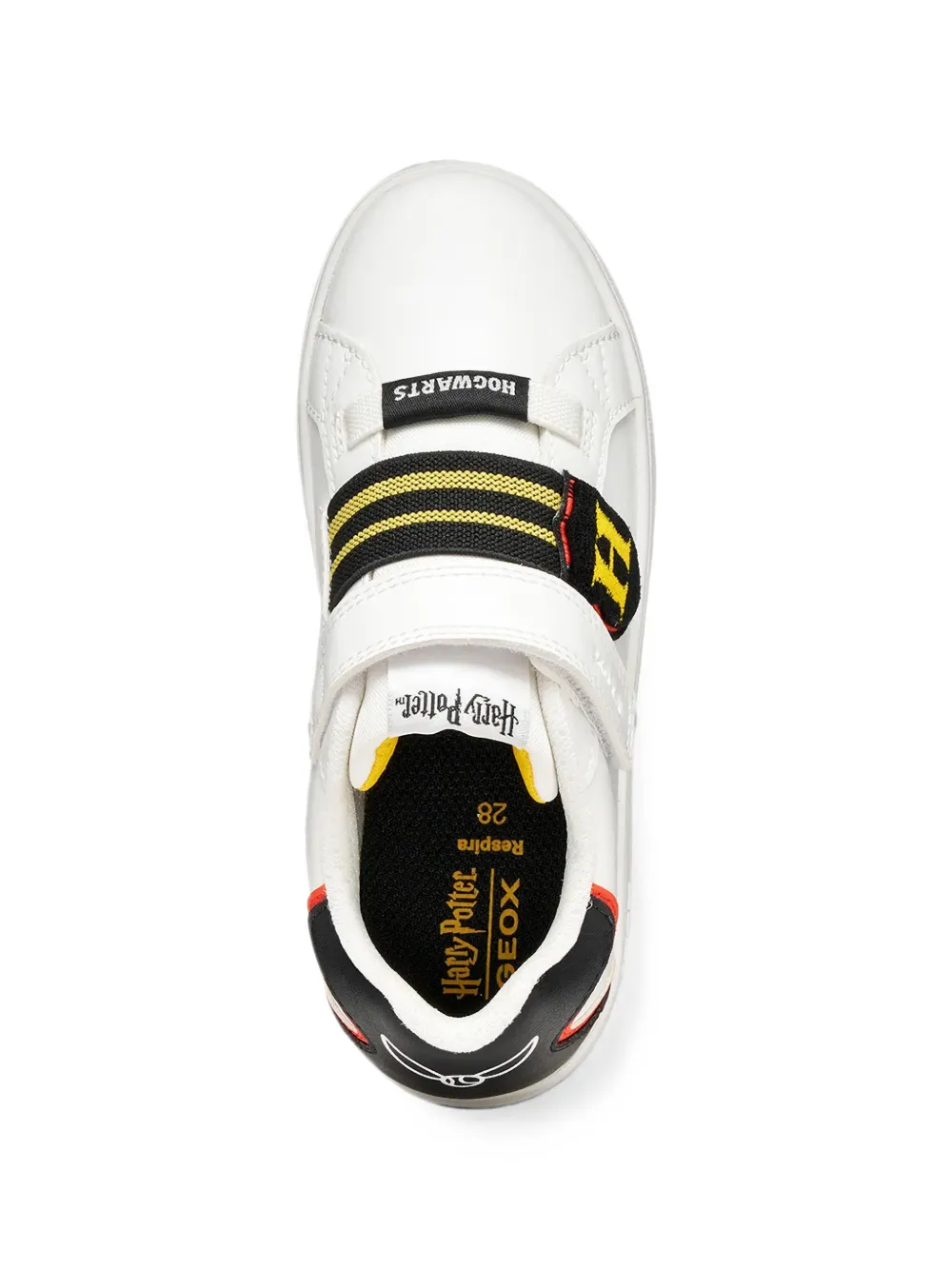 Geox Kids Eclyper sneakers met klittenband en logo-patch Wit