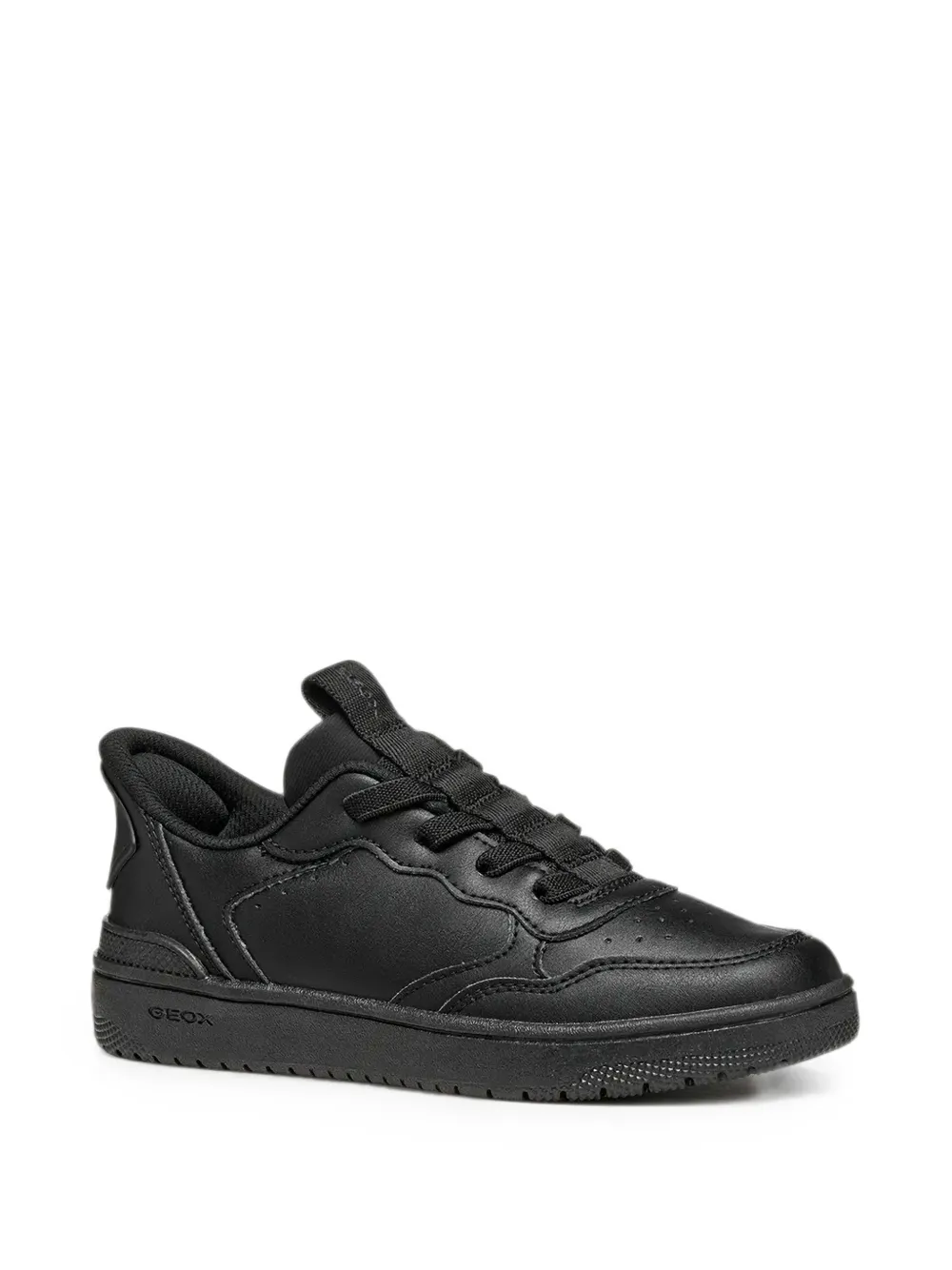 Geox Kids Washiba perforated panelled sneakers Zwart