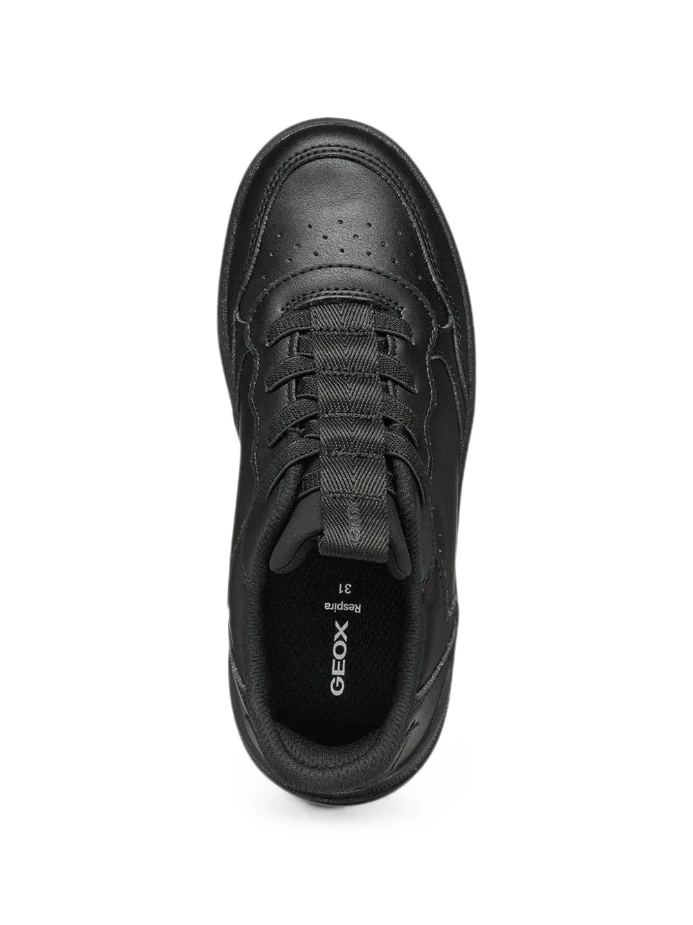 Geox Kids Washiba perforated panelled sneakers Zwart
