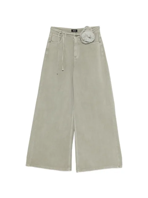DIXIE flower-detail cotton jeans