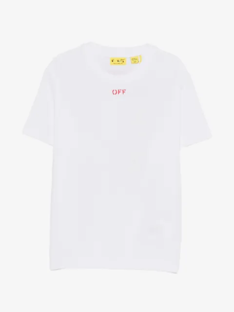 Off-White Kids playera con logo estampado