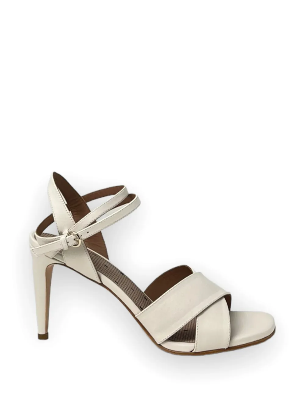 RED(V) criss-cross strap sandals Beige