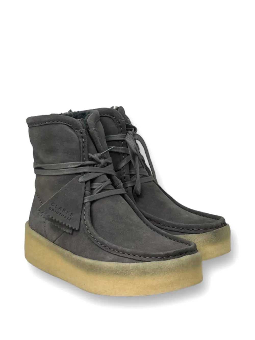 Clarks wallabee lace-up boots Grijs