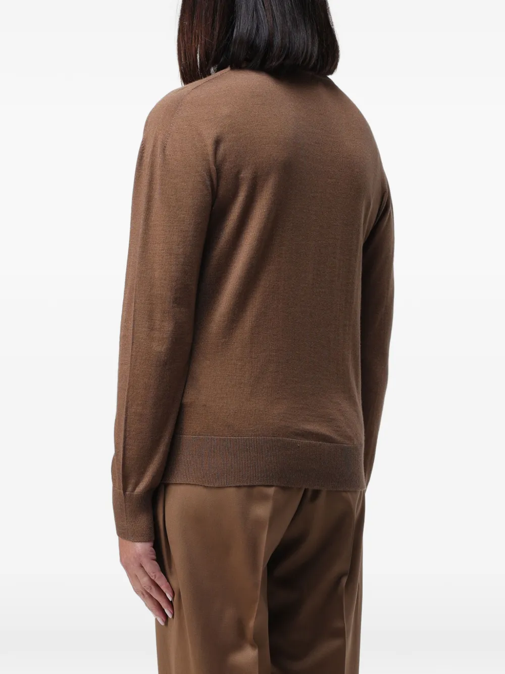Kiton Trui met hoge hals Bruin