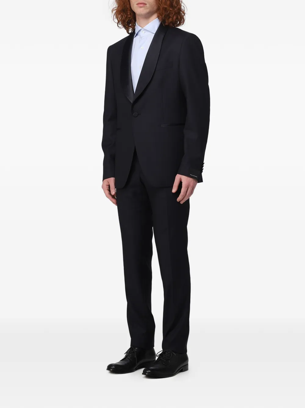 Tagliatore Blazer met sjaalrevers Blauw