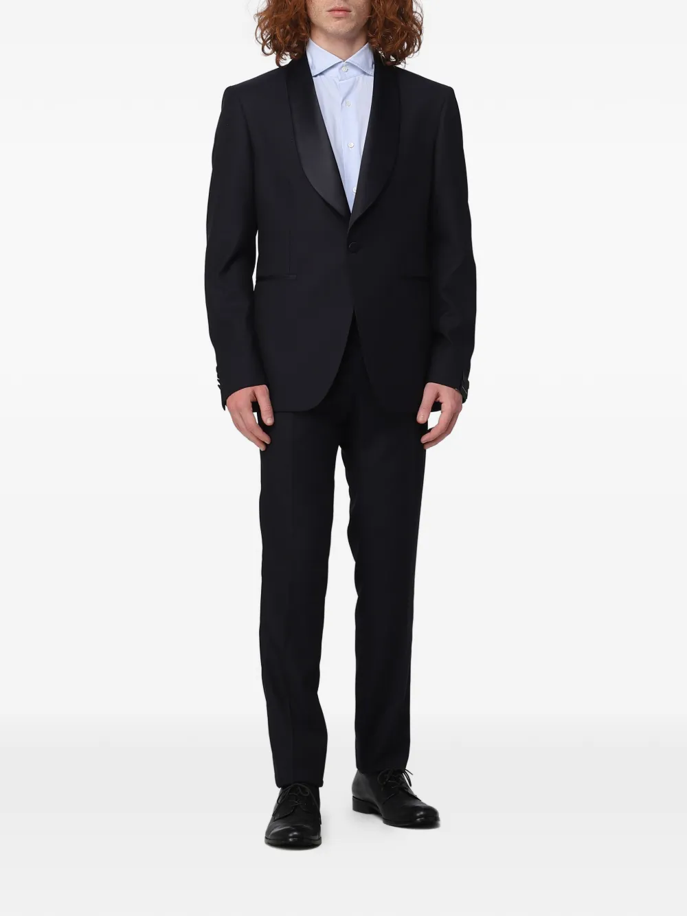 Tagliatore Blazer met sjaalrevers Blauw