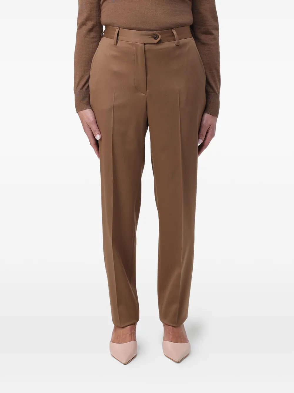 Kiton Button Trousers In Brown