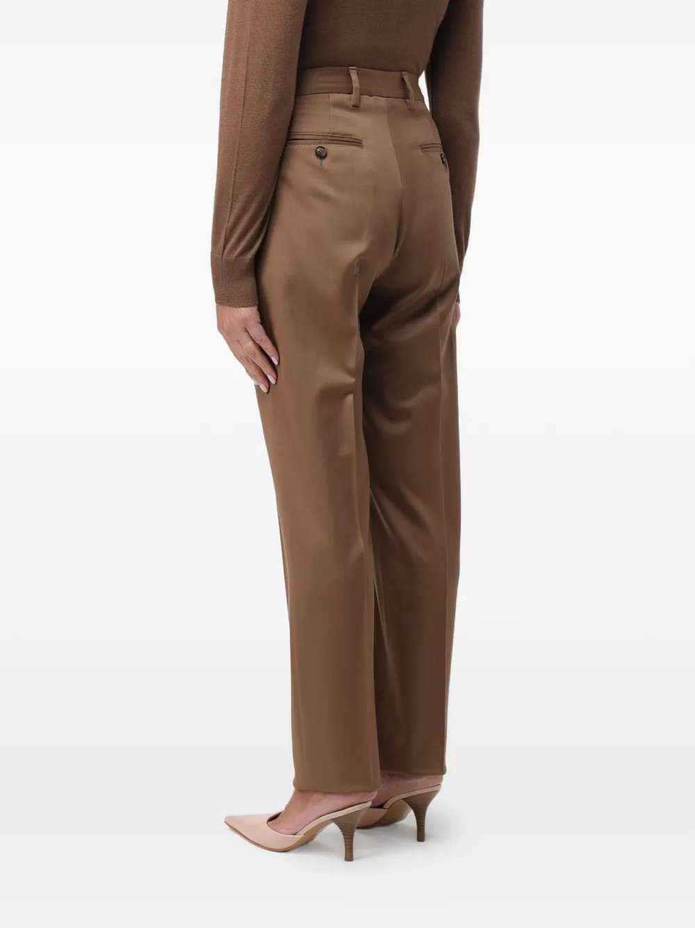 Kiton Broek met knopen Bruin