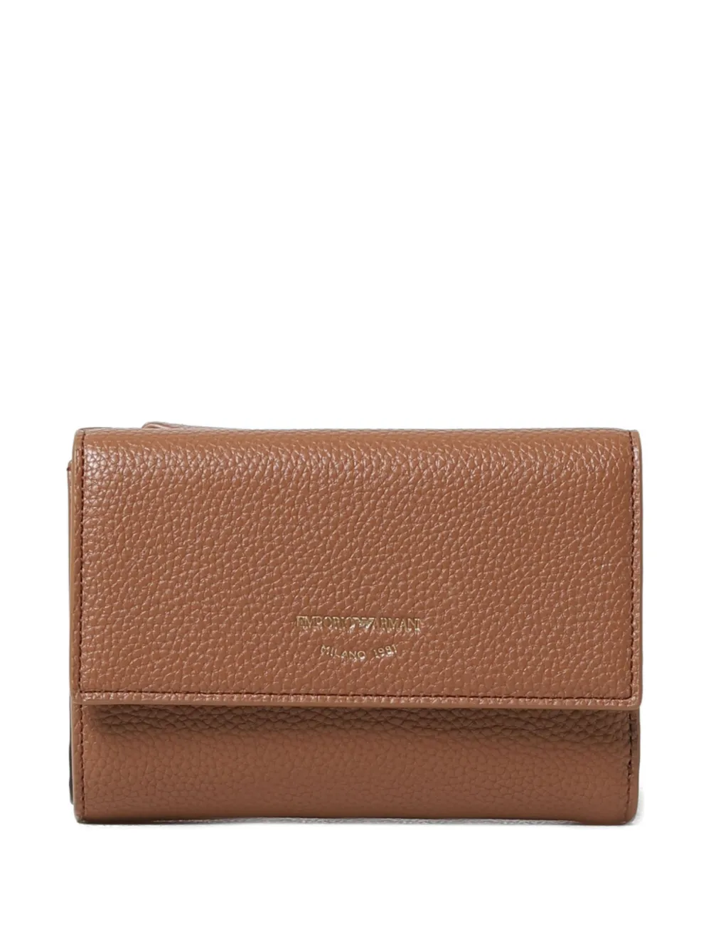 Emporio Armani textured wallet - Marrone