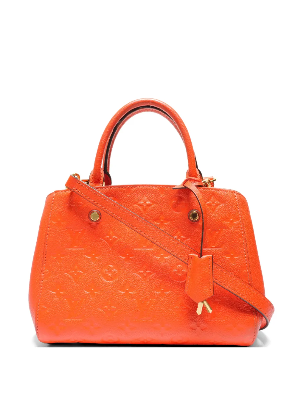 Louis Vuitton Pre-Owned 2015 BB Montaigne monogram leather tote bag - Arancione