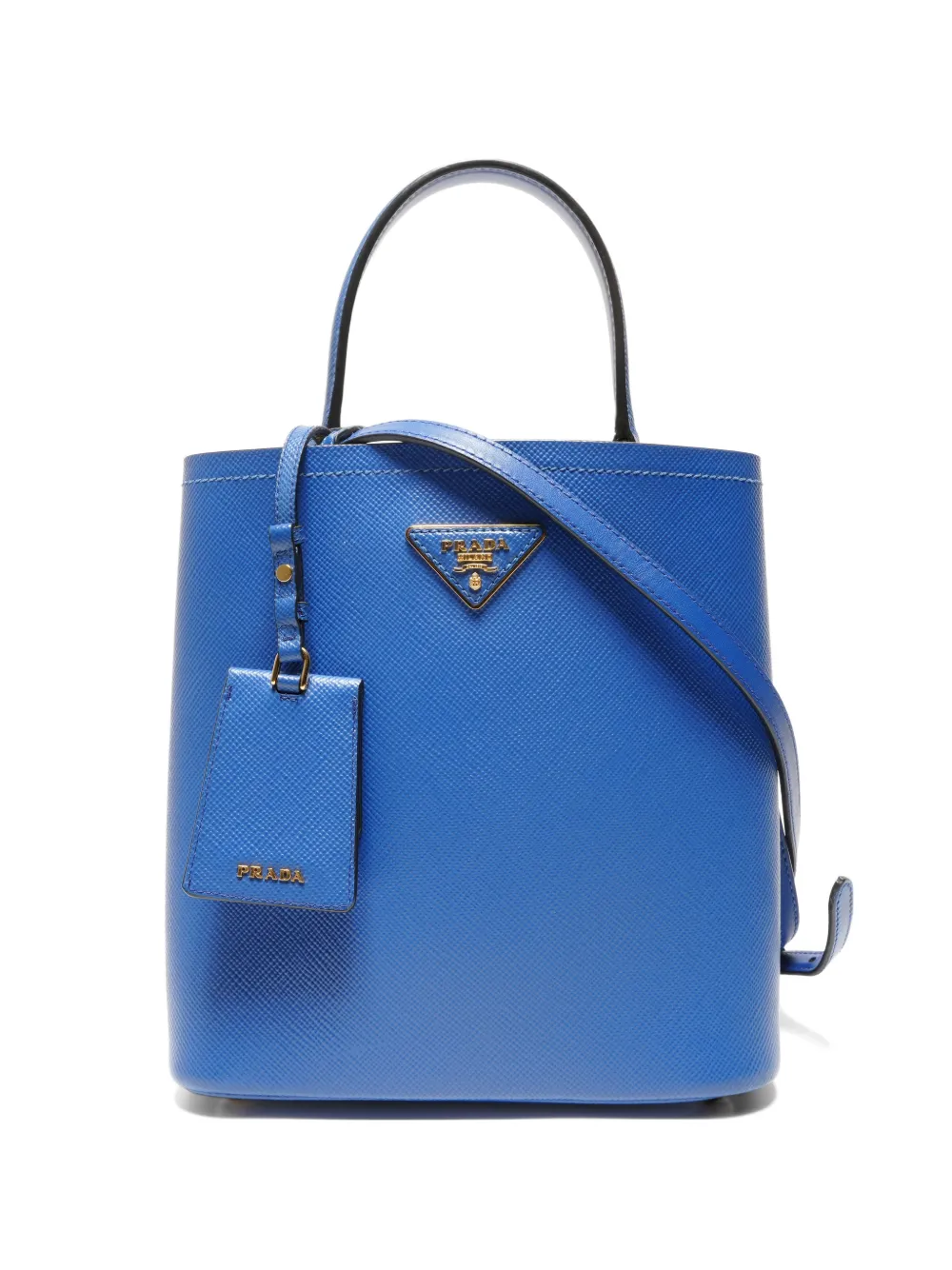 Prada Pre-Owned 2015 small Saffiano panier shoulder bag - Blu